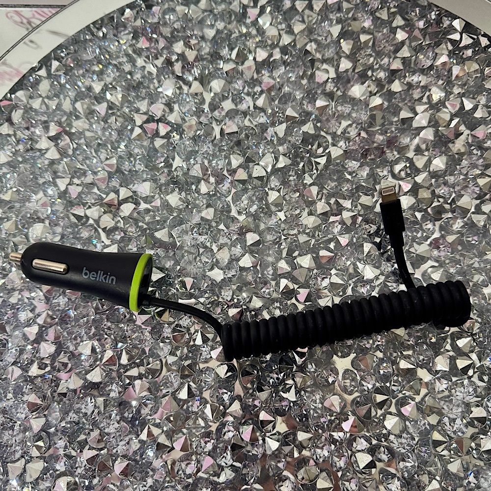 Belkin charger usb port dual charger ports with cord attached iPhone cable